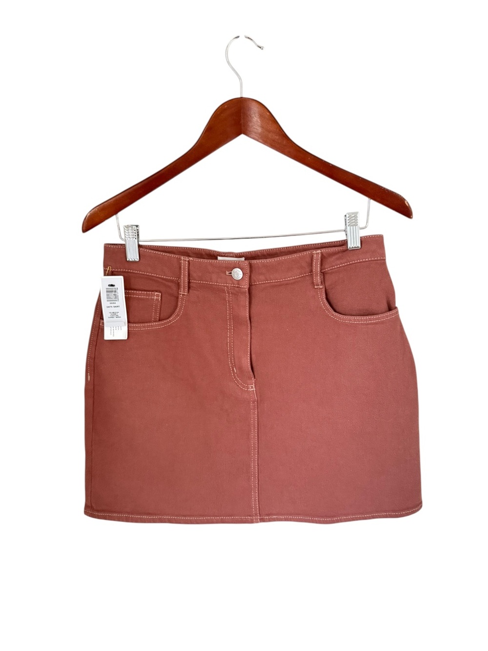 Wilfred Free Aritzia Rust-Tone Date Skirt GD Mocha Sorbet
